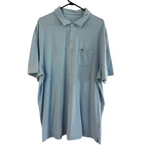 Vineyard Vines Edgartown Polo Shirt Mens XXL Light Blue Pima Cotton Blend